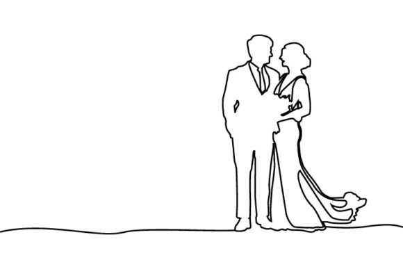 Abstract Line Art: The Modern Wedding Design Essential