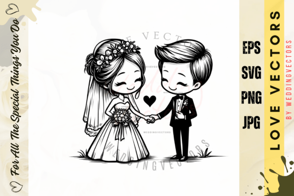 C3895: Elegant Wedding & Love Vectors for Your Designs