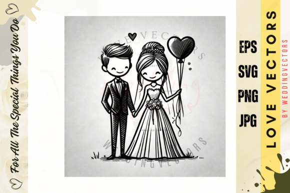 Capturing Forever: The Art of Wedding Couple Illustrations