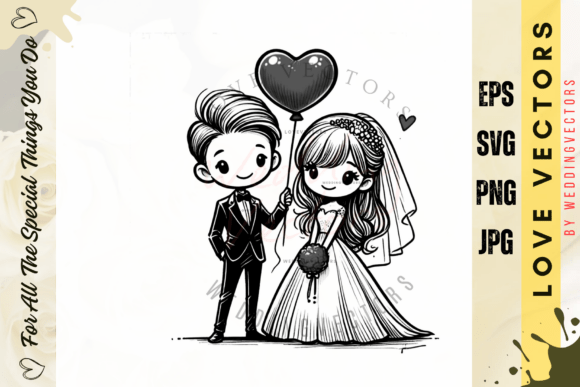 Love in Every Line: The C3864 Wedding Vector Collection