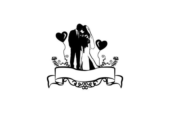 The Perfect Wedding Silhouette Couple Banner for Your Projects