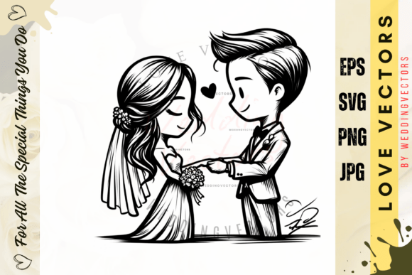 Timeless Romance: Designing with Wedding Couple Vectors