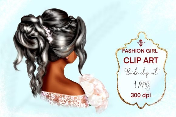 Wedding Clipart & Bridal Hair Styles for Instant Design